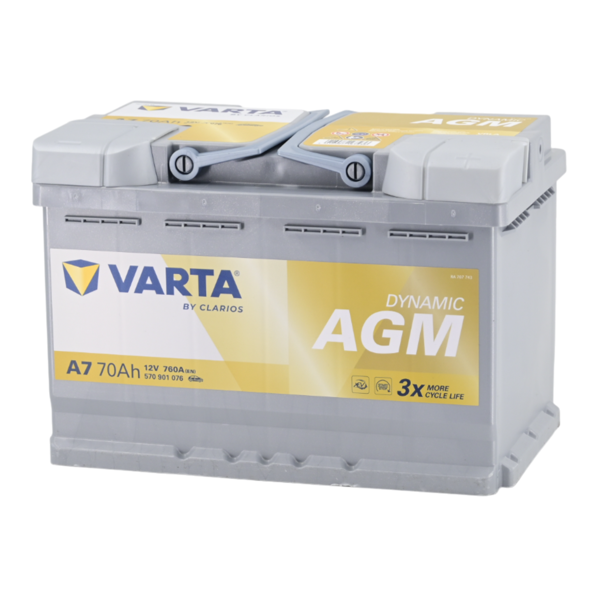 VARTA Silver Dynamic AGM XEV 570901076 / A7 AGM 12V 70Ah (EN) 760A (EN)