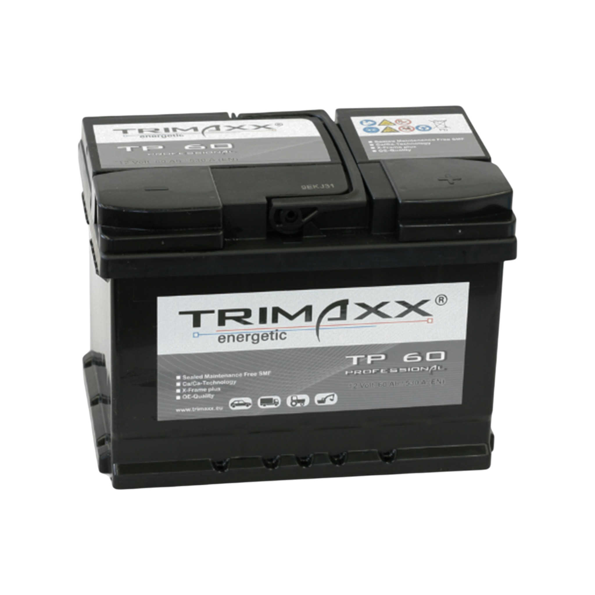 TRIMAXX energetic "Professional" TP60 pro Starterbatterie 12V 60Ah/C20 - 540A(EN)