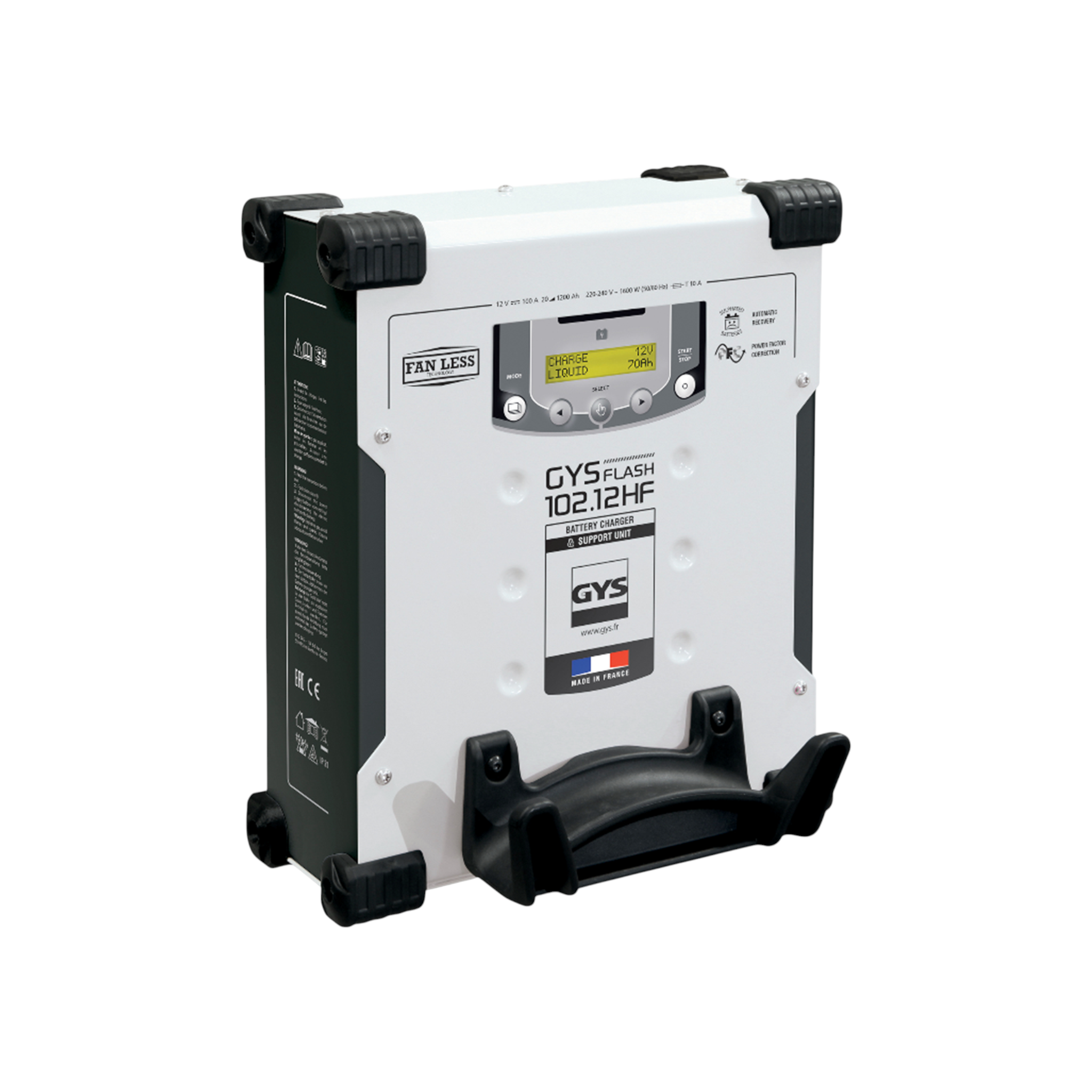 GYSFLASH 102.12 HF 12V 100A Automatisches Batterieladegerät ideal für die  Werkstatt mit 5m Kabel