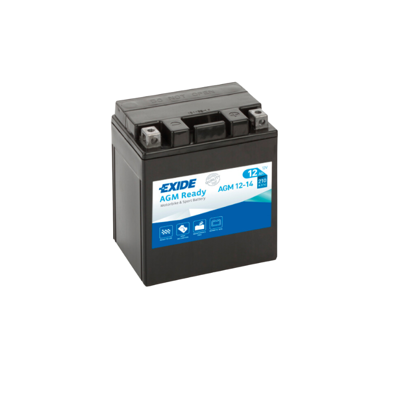EXIDE AGM12-14 12V 12Ah 210A (EN) -/+ Motorradbatterie WF