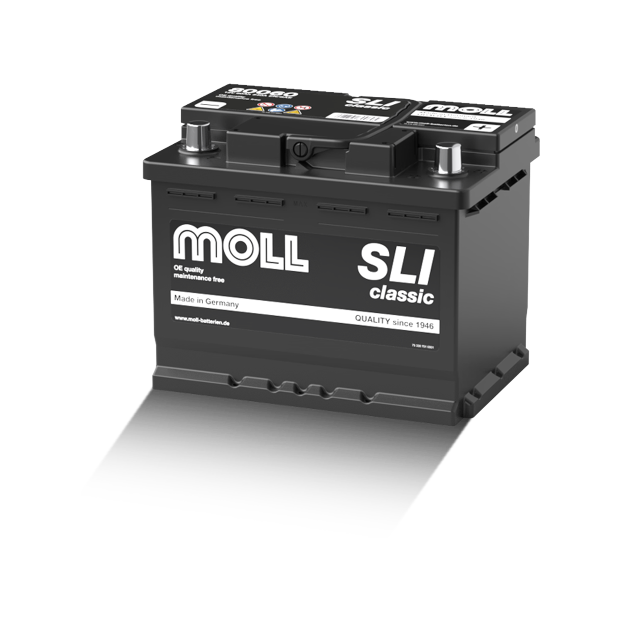 MOLL 80060  SLI classic  "MADE IN GERMANY" Starterbatterie  12V 60Ah(20h) 540A(EN)