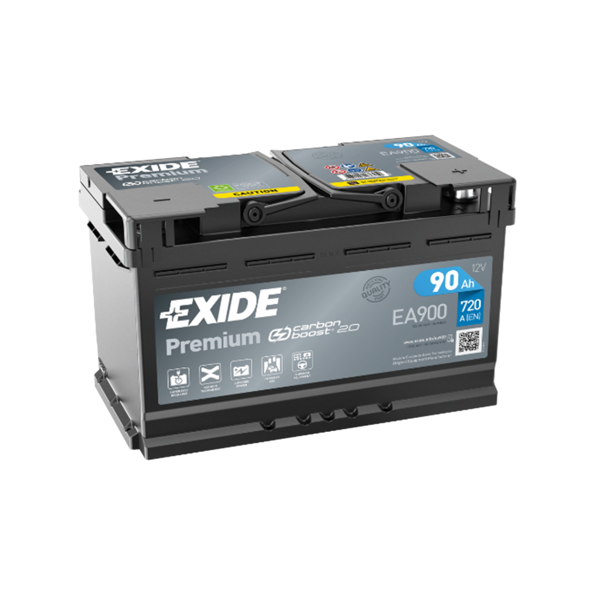EXIDE Premium EA900 Pb Starterbatterie  12V 90 Ah/C20 - 720A(EN)