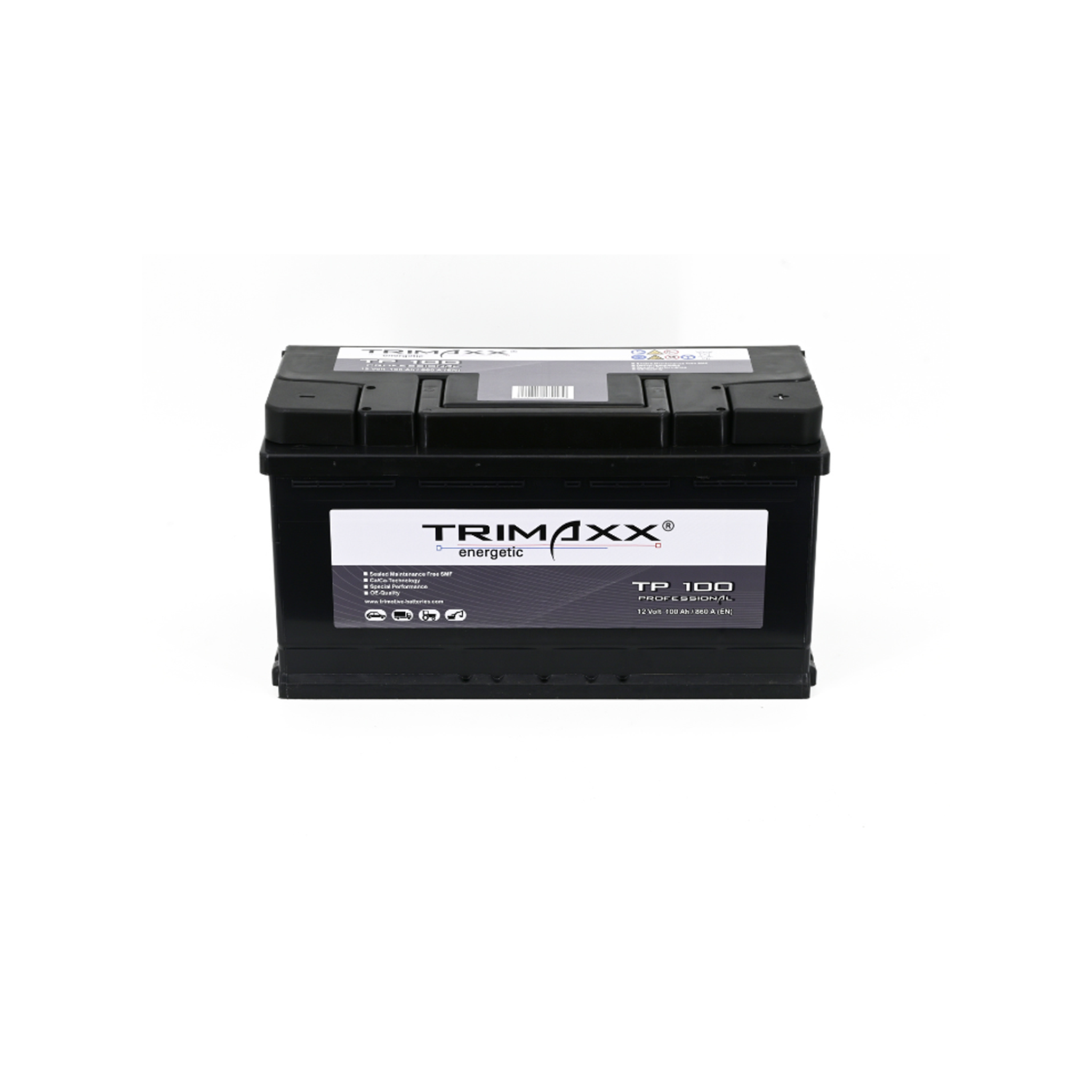 TRIMAXX energetic "Professional" TP100 pro Starterbatterie 12V 100Ah/C20 - 860A(EN)