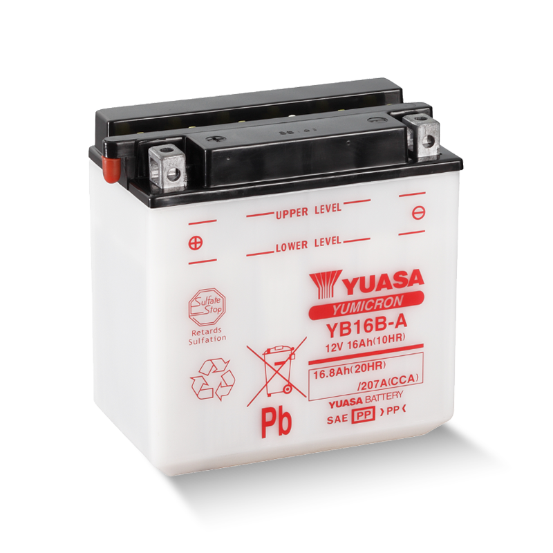 YUASA YB16B-A / 51615 12V 16,8Ah/C20 - 207A (EN) Motorradbatterie