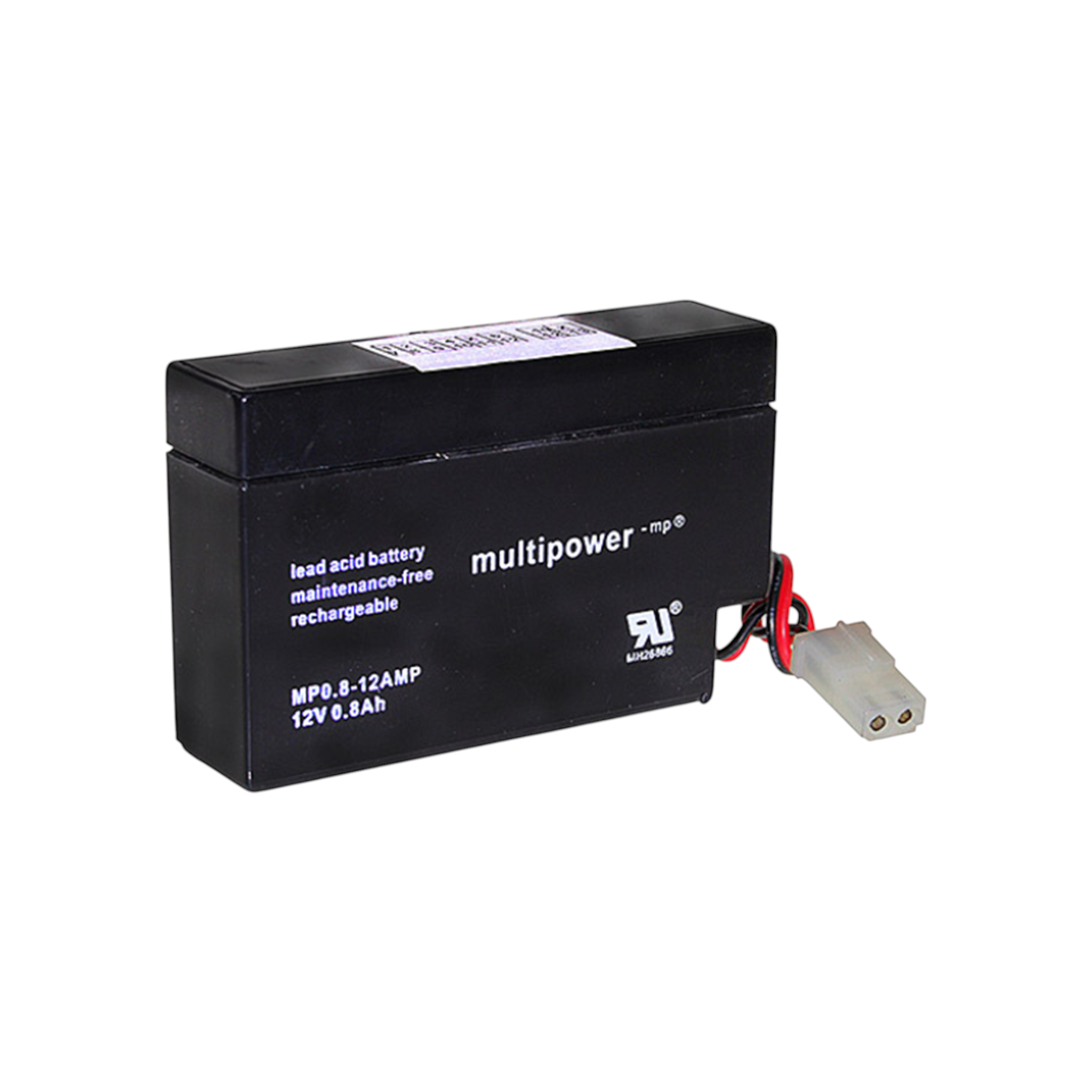 MULTIPOWER MP0.8-12AMP AGM Akku Pb 12V 0,8Ah mit AMP Stecker
