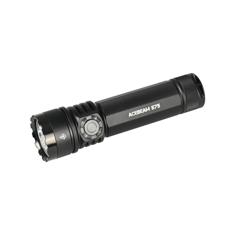 ACEBEAM E75 Quad Core LED Taschenlampe schwarz, 5.000K, bis zu 3000 Lumen Helligkeit, inklusive 21700-Akku