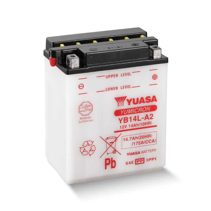 YUASA YB14L-A2 / 51411 12V 14,7Ah/C20 - 175A (EN) Motorradbatterie