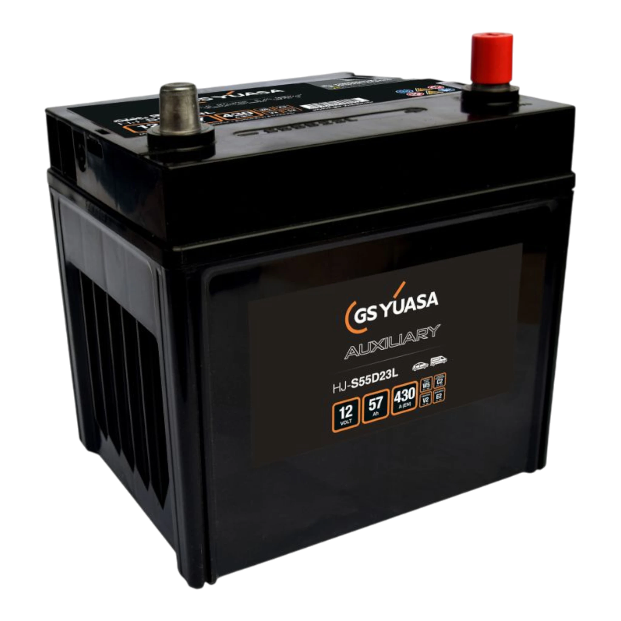 Yuasa HJ-S55D23L AGM Starterbatterie für Lexus 12V 57Ah 430A(EN)