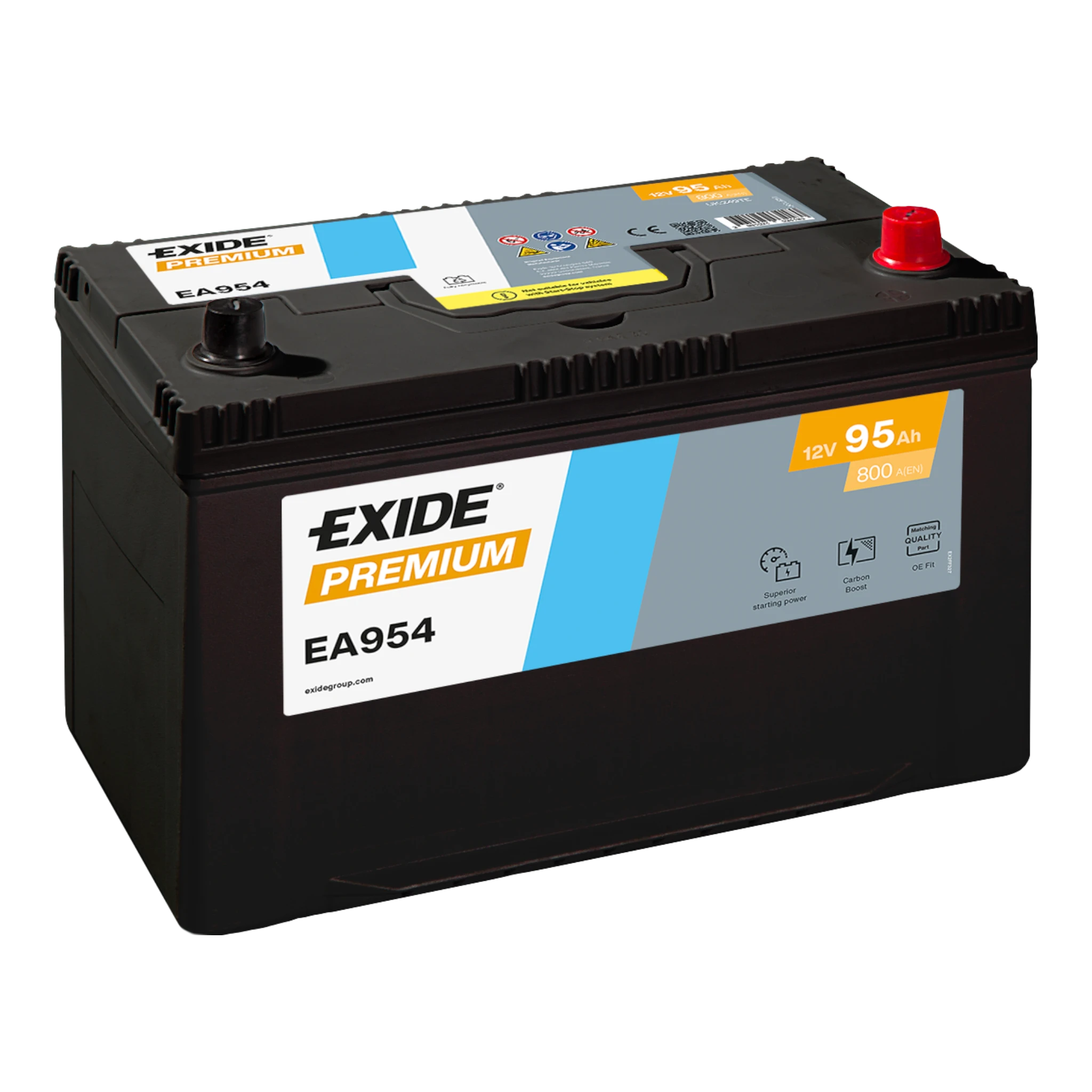 EXIDE Premium EA954 Pb Starterbatterie  12V 95 Ah/C20 - 800 A(EN)