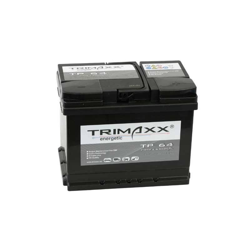 TRIMAXX energetic "Professional" TP64 pro Starterbatterie 12V 64Ah/C20 - 590A(EN)