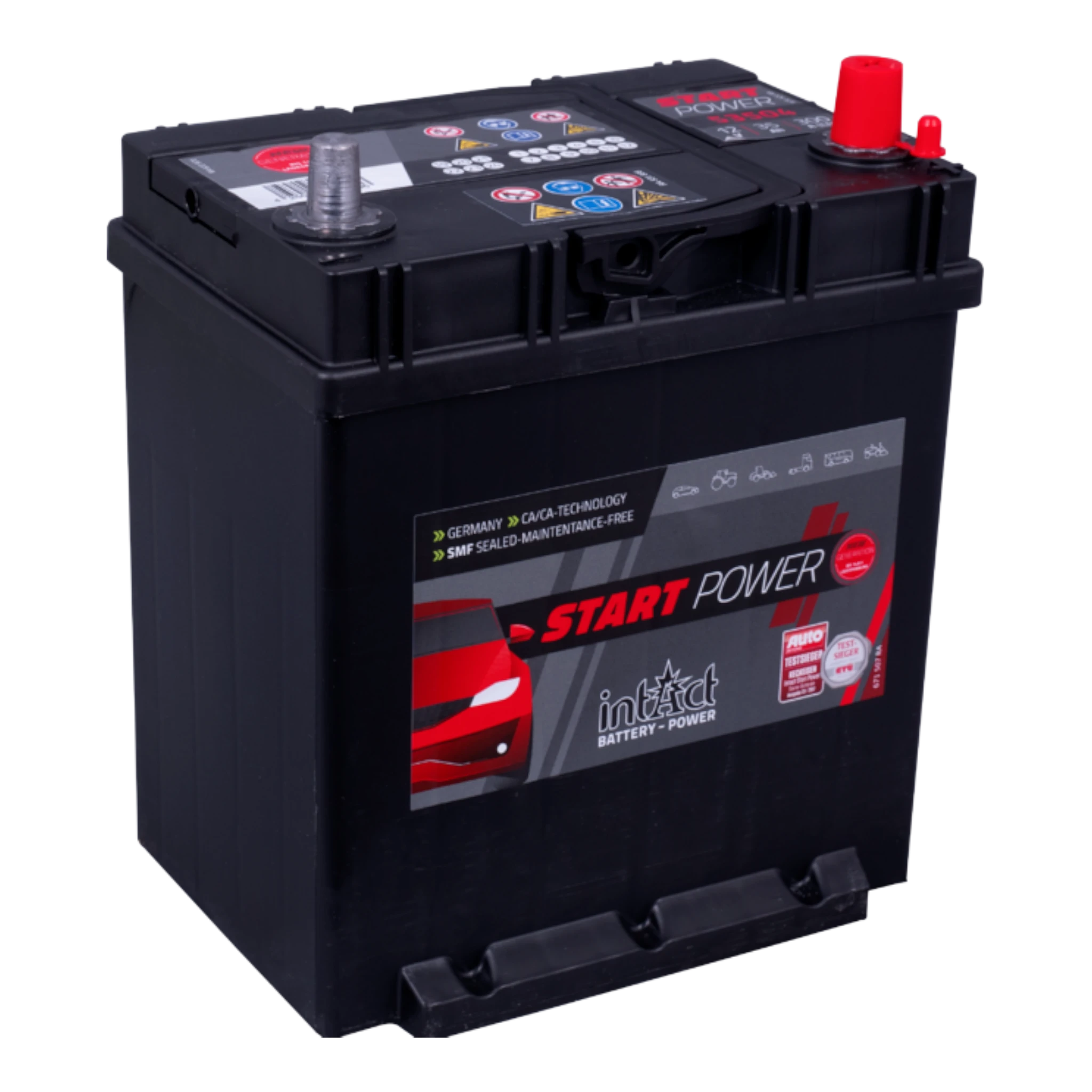 intAct Start-Power Asia 53504 - Autobatterie 12V, 35Ah, 300A (EN)