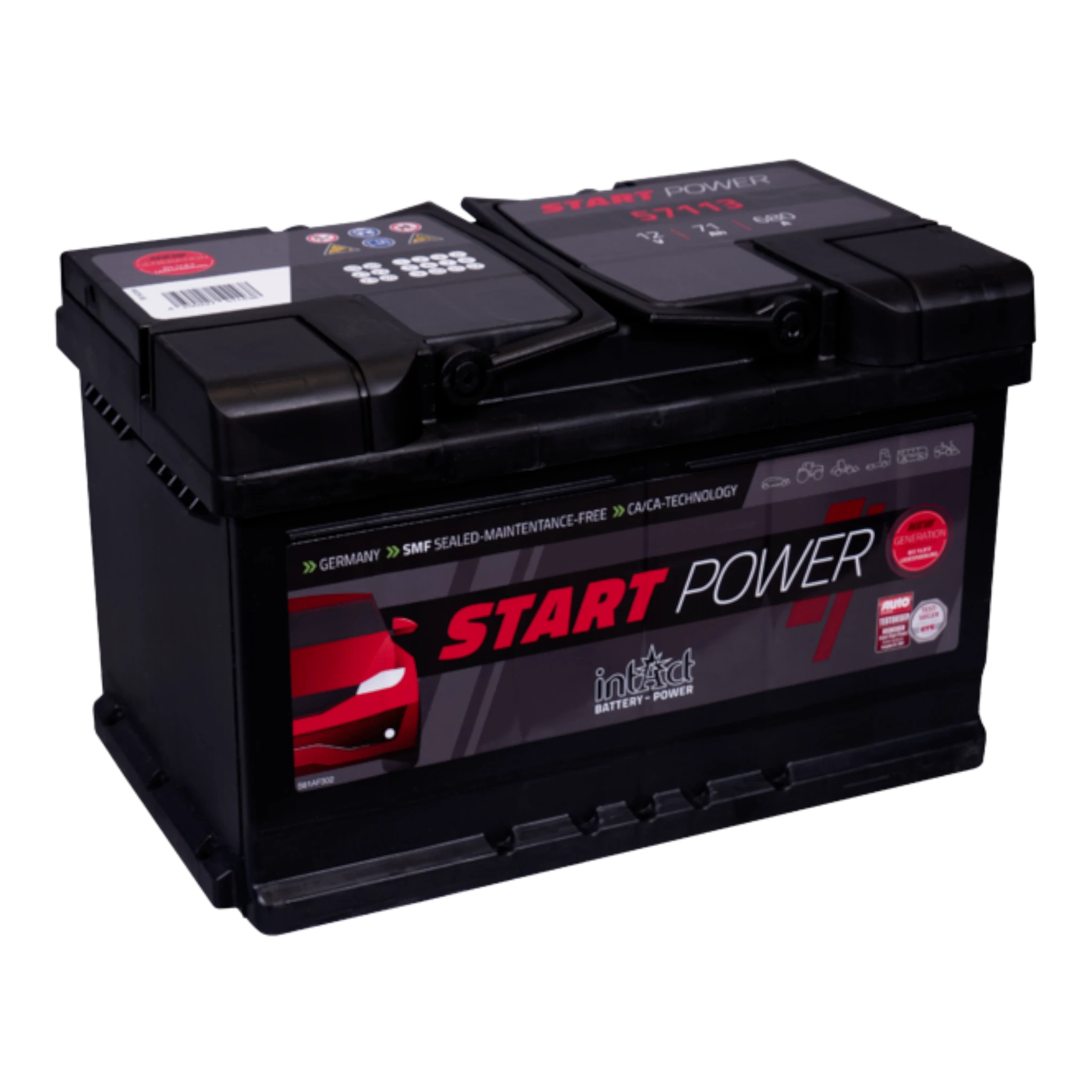 intAct Start-Power 57113 - Autobatterie 12V, 71Ah, 680A (EN)