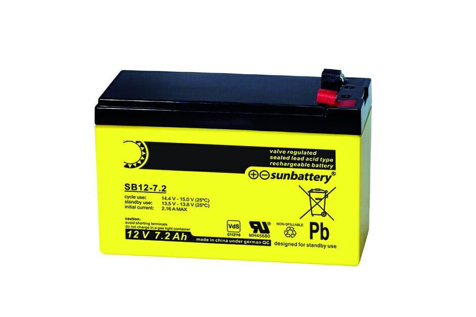 SUN SB12-7,2 AGM Akku  Pb 12V 7,2Ah VDS 4,8mm Fastonstecker SUN SB12-7,2 AGM Akku  Pb 12V 7,2Ah VDS 4,8mm Fastonstecker