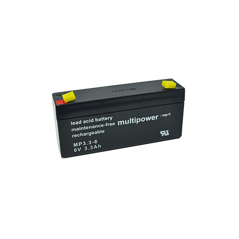 MULTIPOWER MP3.3-6 AGM Akku  Pb 6V 3,3Ah 4,8mm Fastonstecker