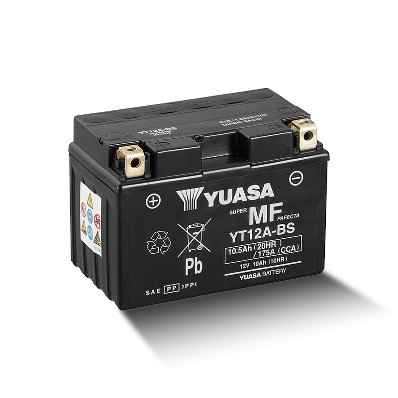 YUASA YT12A-BS / 51218 12V 10,5Ah/C20 - 175A (EN) Motorradbatterie WF