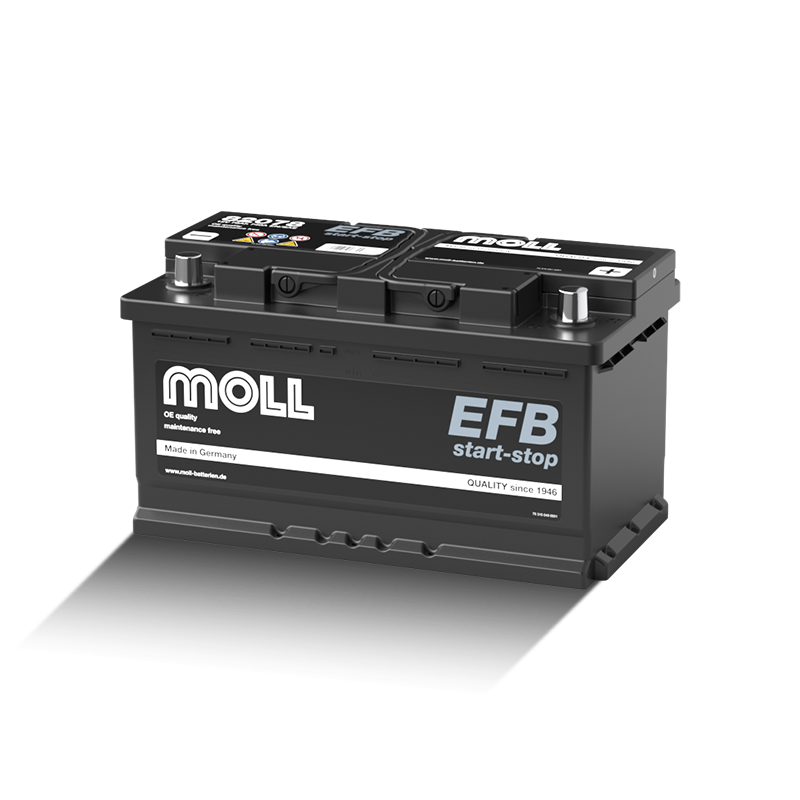 MOLL 82078  EFB start-stop "MADE IN GERMANY" Starterbatterie  12V 78Ah(20h) 740A(EN)