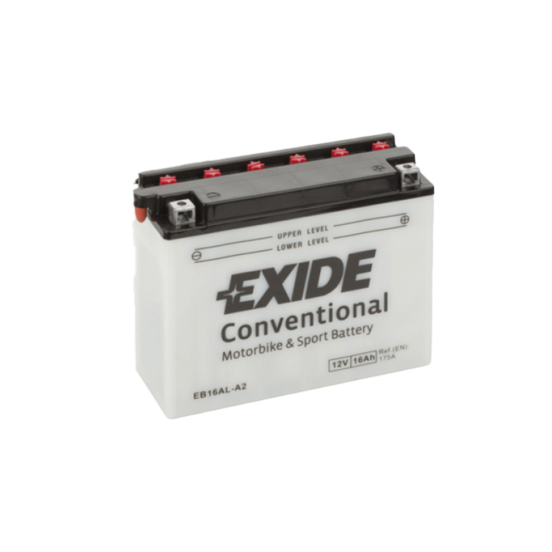 EXIDE EB16AL-A2 / YB16AL-A2 / 51616 Motorradbatterie tro mit Säurepack