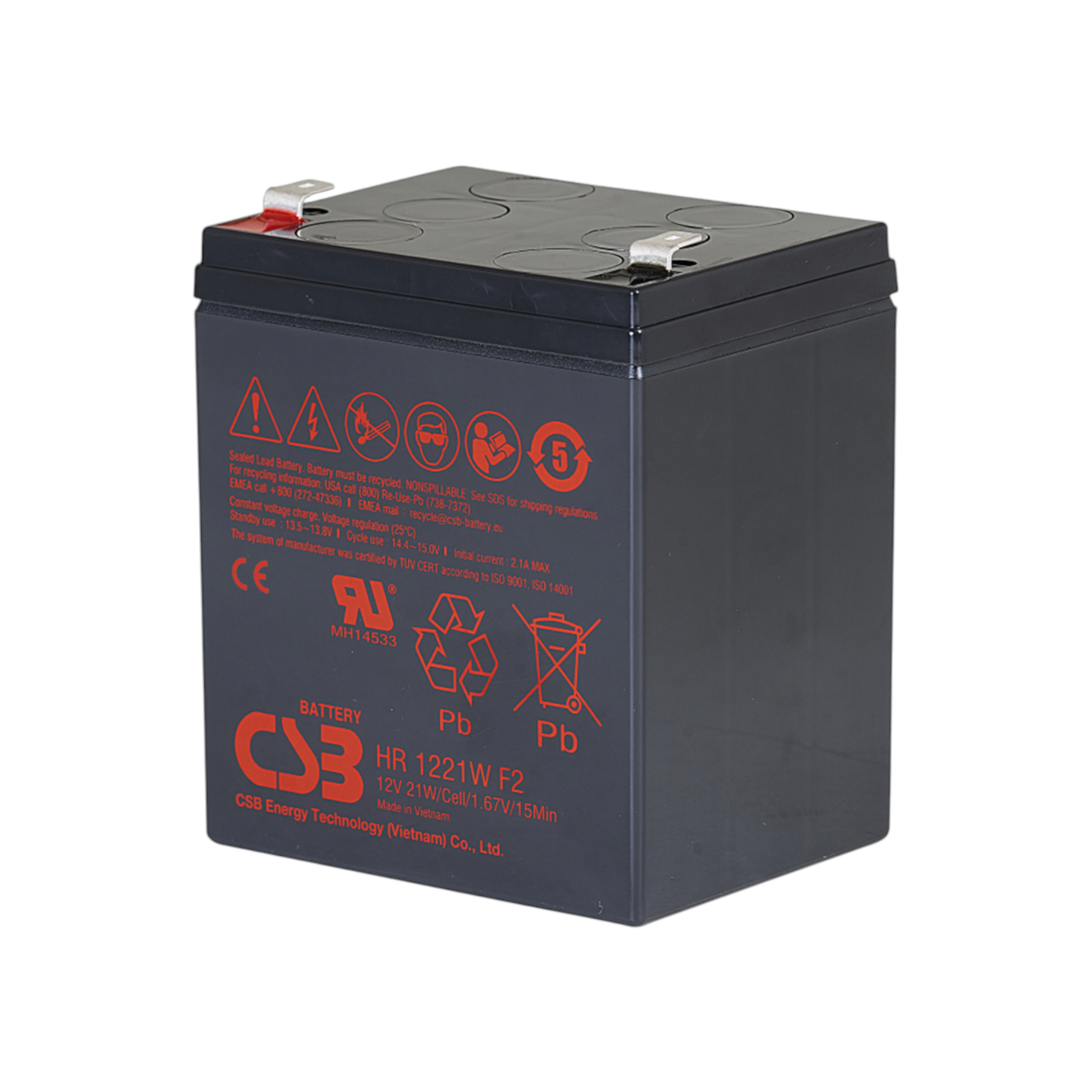 CSB HR1221W F2 Hochstrom AGM Akku Pb 12V 5Ah