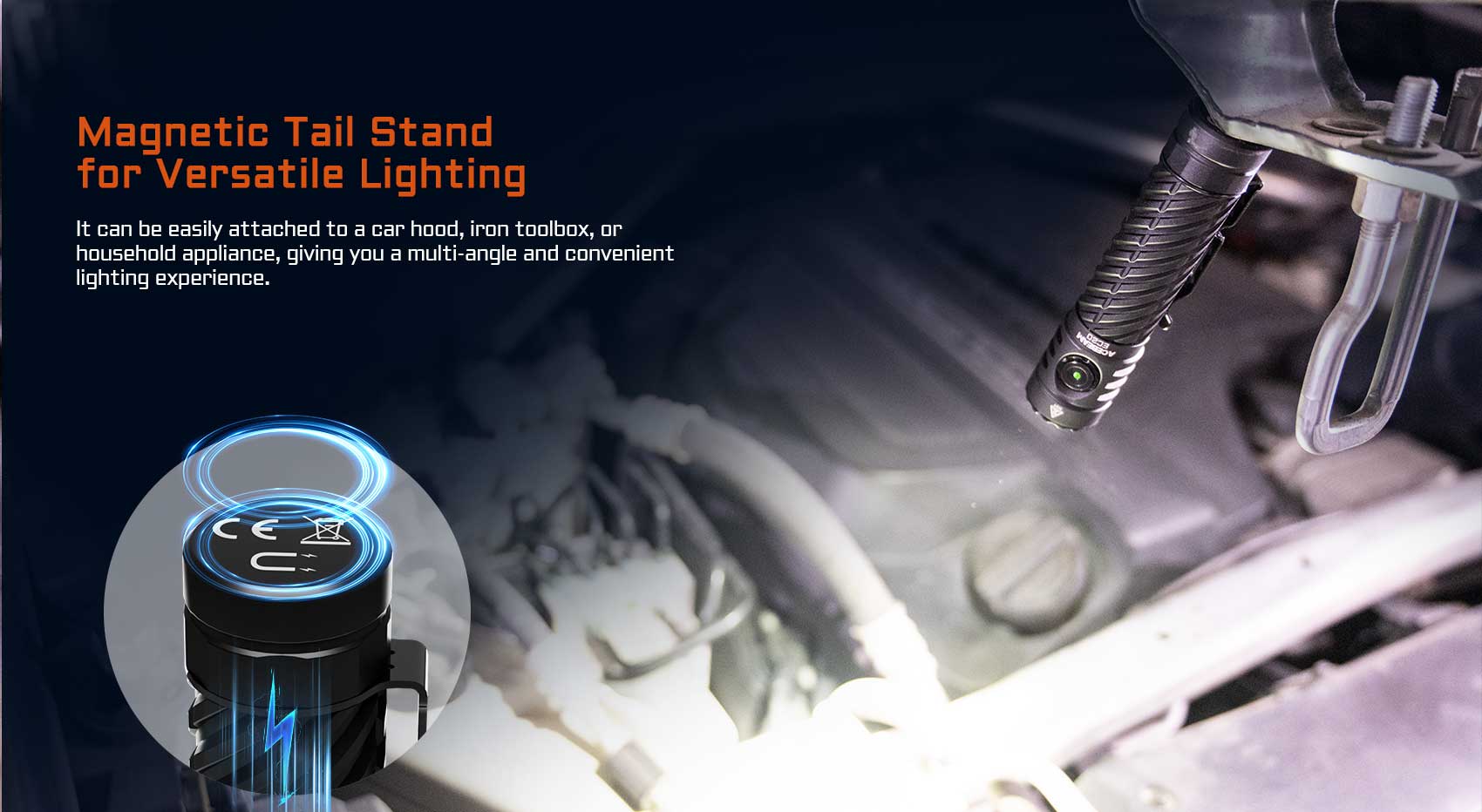 ACEBEAM EC20 LED-Taschenlampe SFT-25R HI 6500K Multi-light Source EDC Flashlight