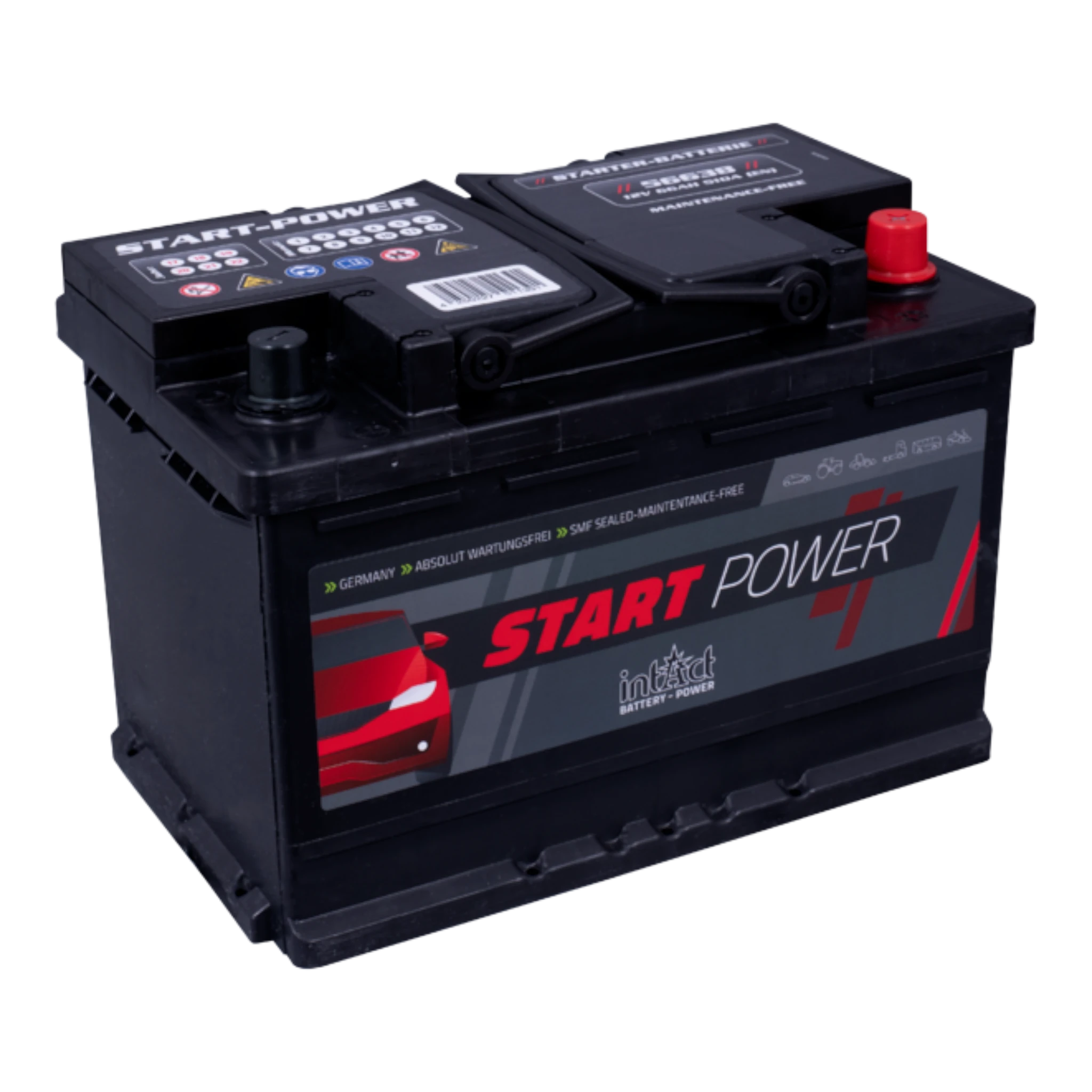 intAct Start-Power 56638 - Autobatterie 12V, 66Ah, 510A (EN)