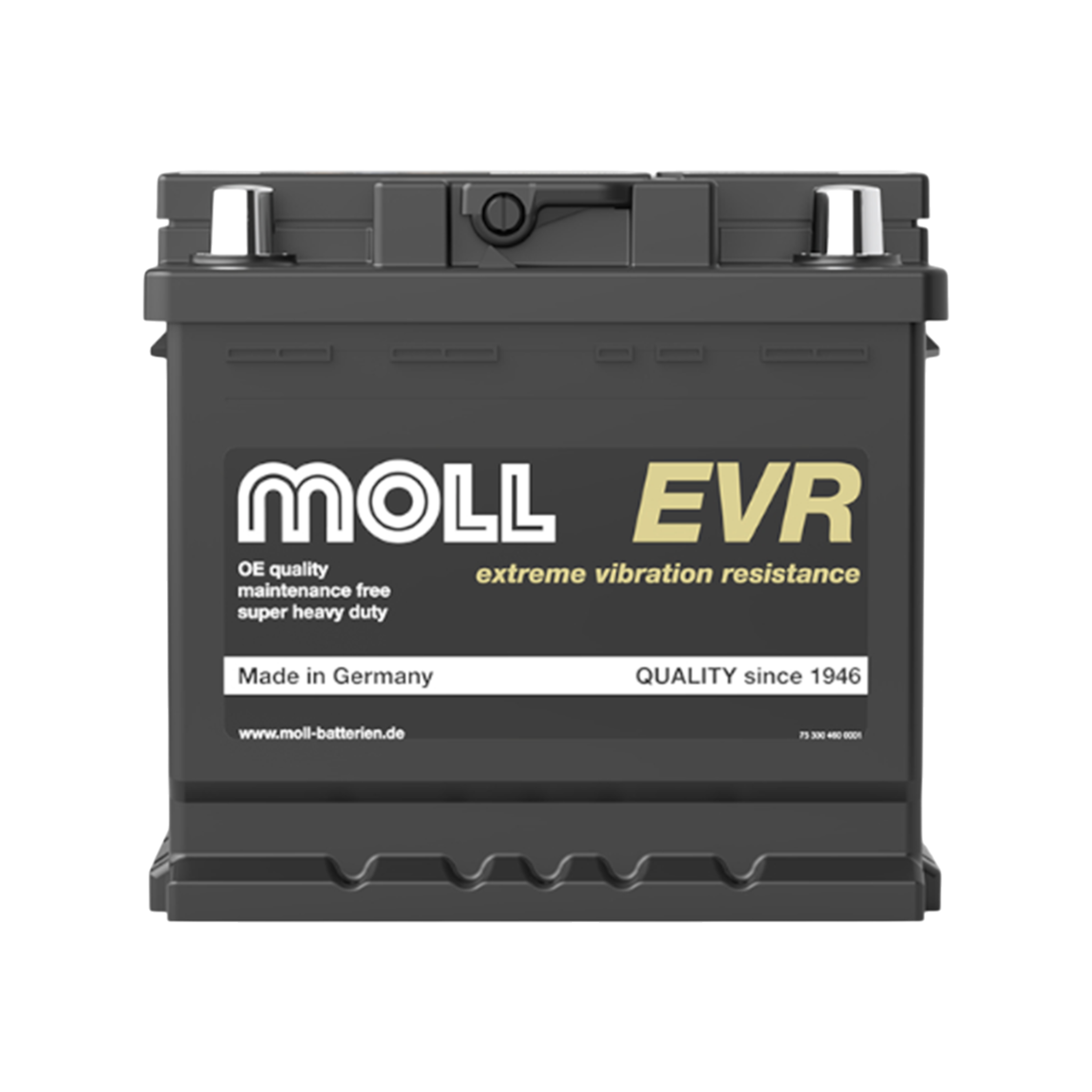 MOLL 88040  EVR - Rüttelfeste Starterbatterie "MADE IN GERMANY" 12V 40Ah(20h) 300A(EN)