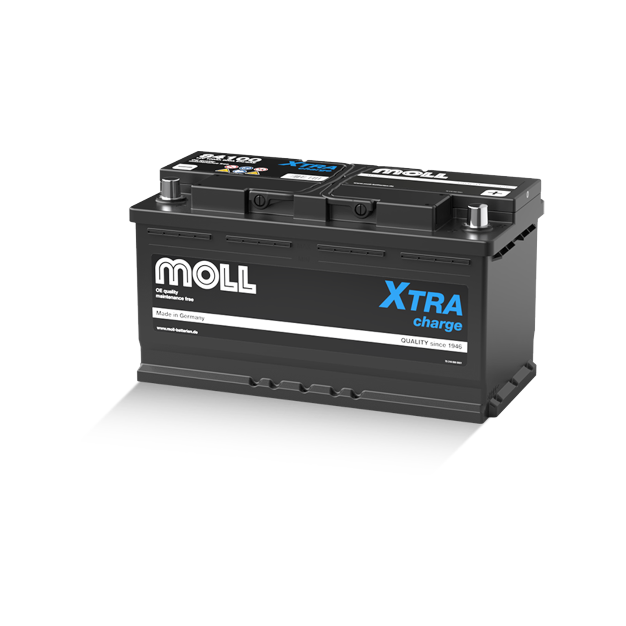 MOLL 84100  XTRA Charge "MADE IN GERMANY" Starterbatterie  12V 100Ah(20h) 900A(EN)