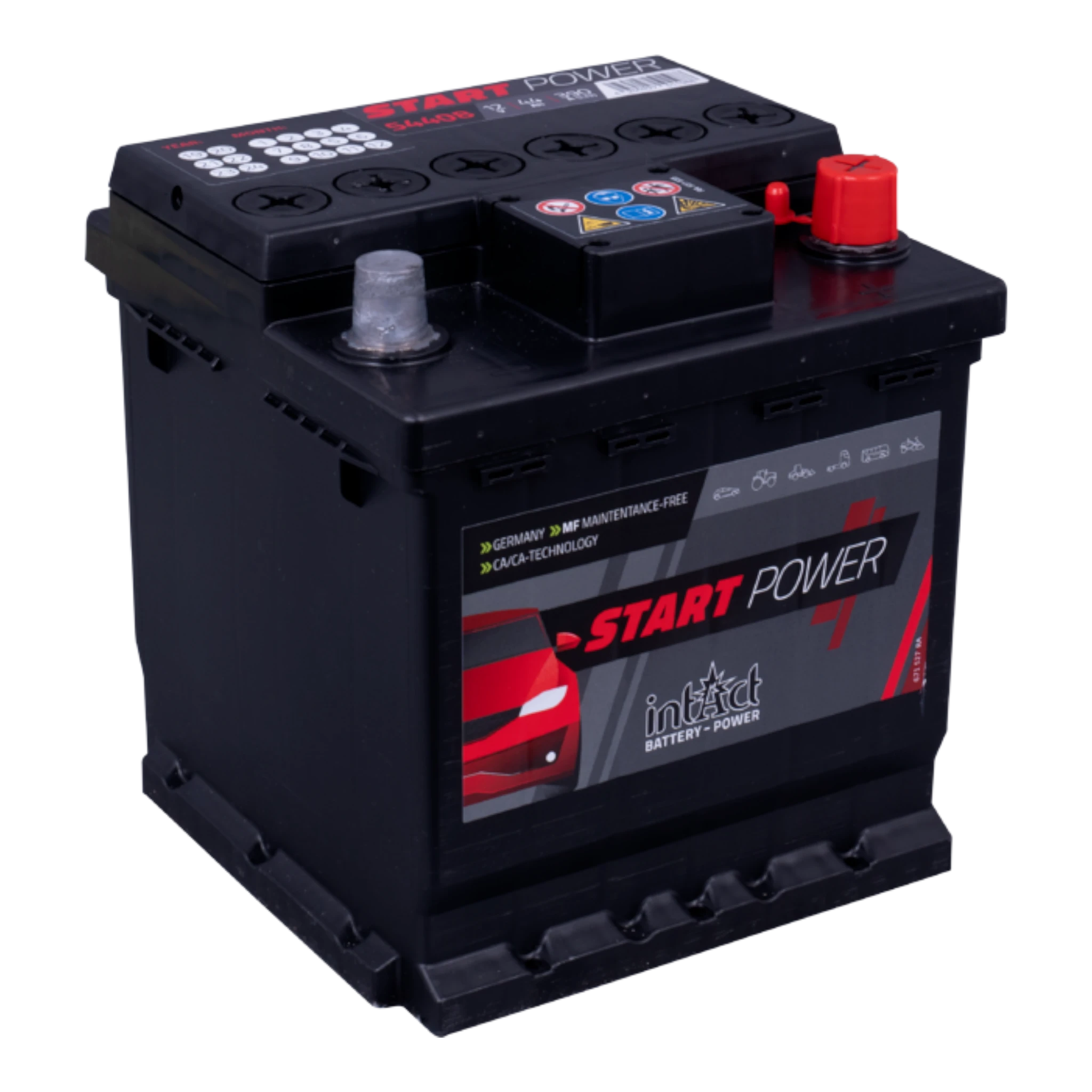 intAct Start-Power 54408 - Autobatterie 12V, 44Ah, 390A