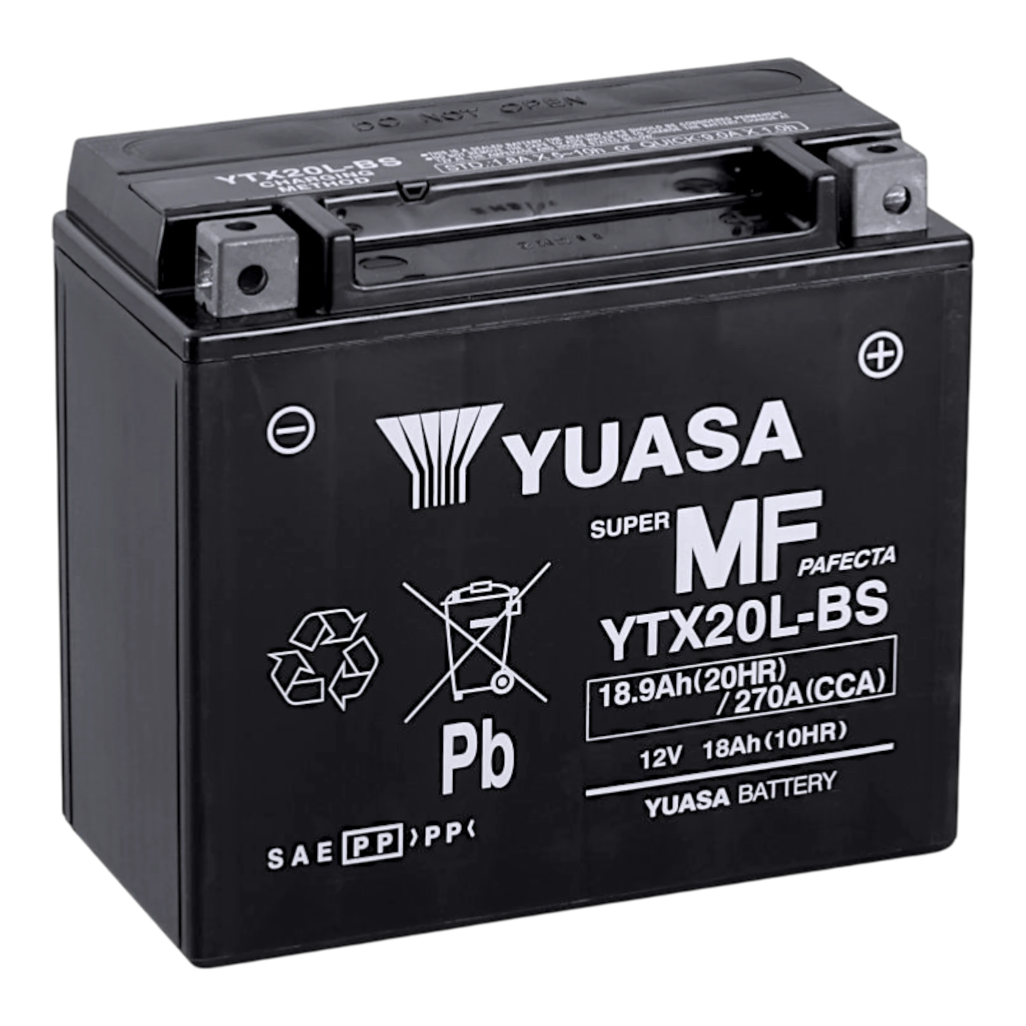 YTX20L-BS /82000 12V 18Ah - 280A (EN) -/+ Motorradbatterie WF