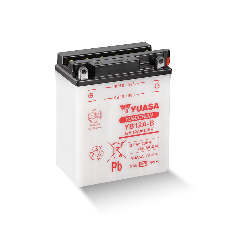 YUASA YB12A-B / 51215 12V 12,6Ah/C20 - 150A (EN) Motorradbatterie
