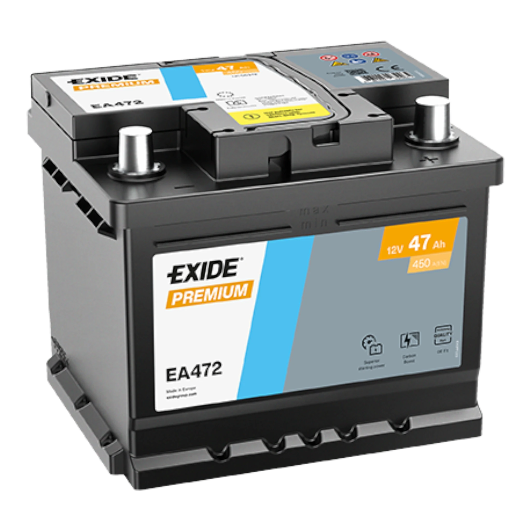 EXIDE Premium EA472 Pb Starterbatterie  12V 47 Ah/C20 - 450A(EN)