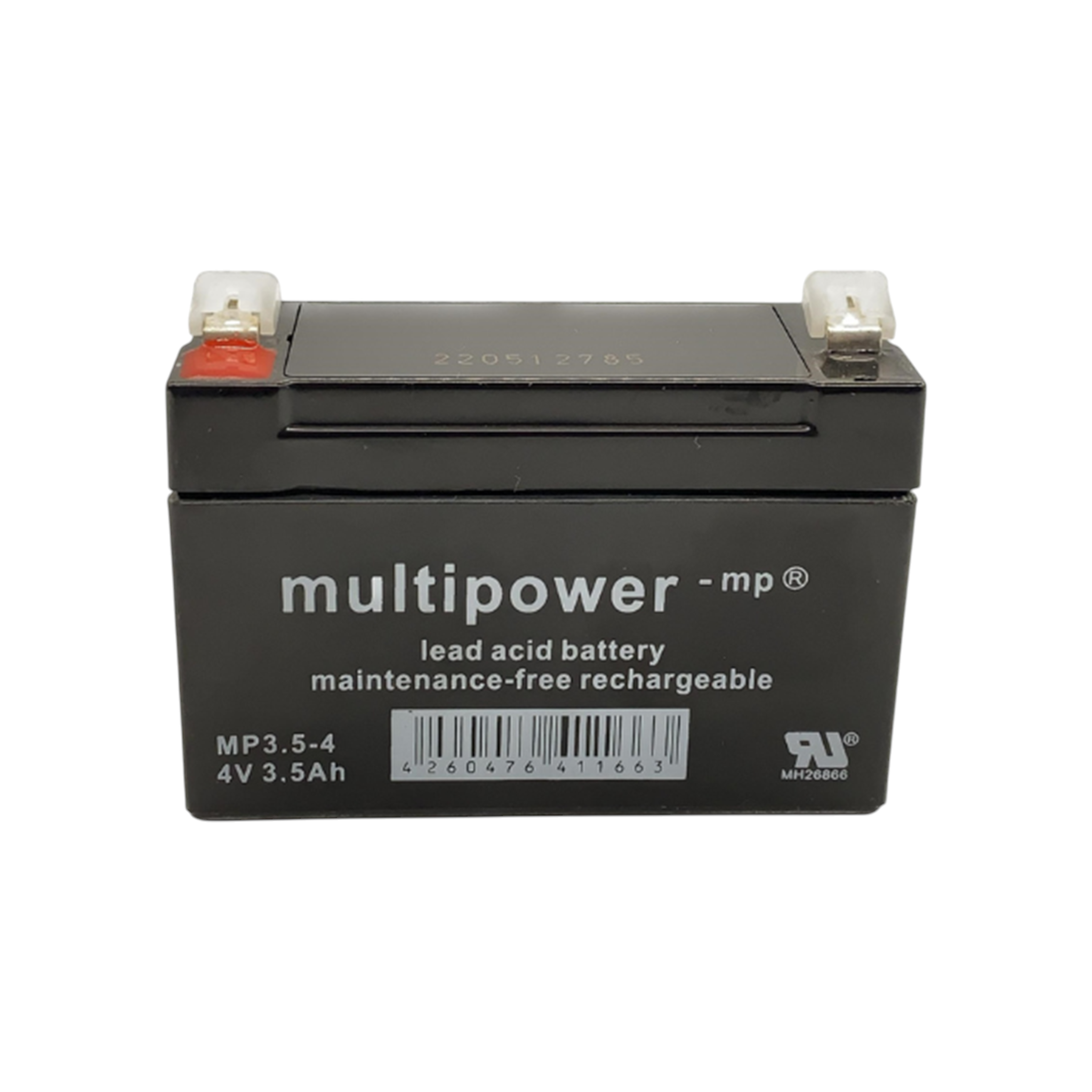 MULTIPOWER MP3.5-4 AGM Akku  Pb 4V 3,5Ah Fastonstecker 4,8mm