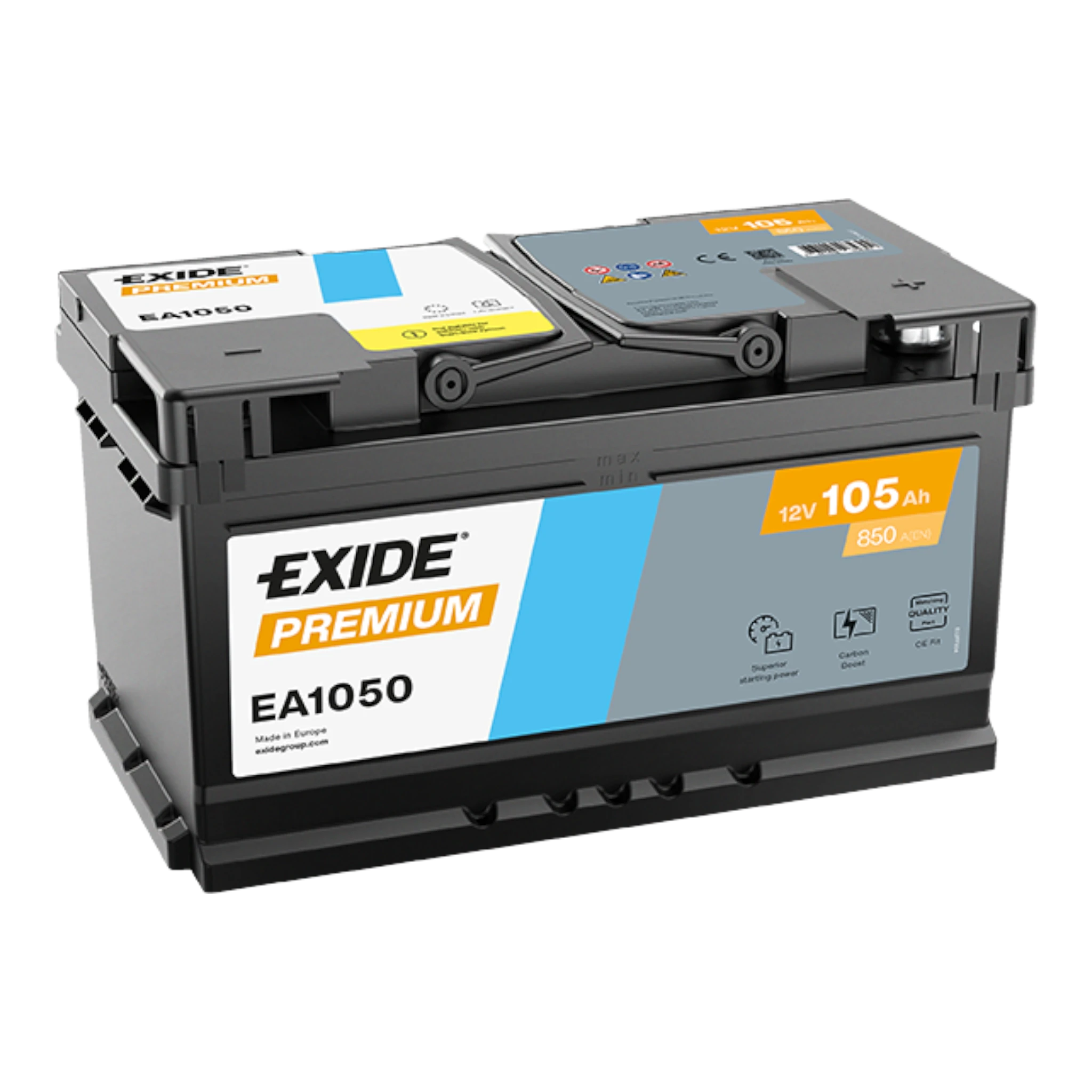 EXIDE Premium EA1050 Pb Starterbatterie  12V 105 Ah/C20 - 850A(EN)