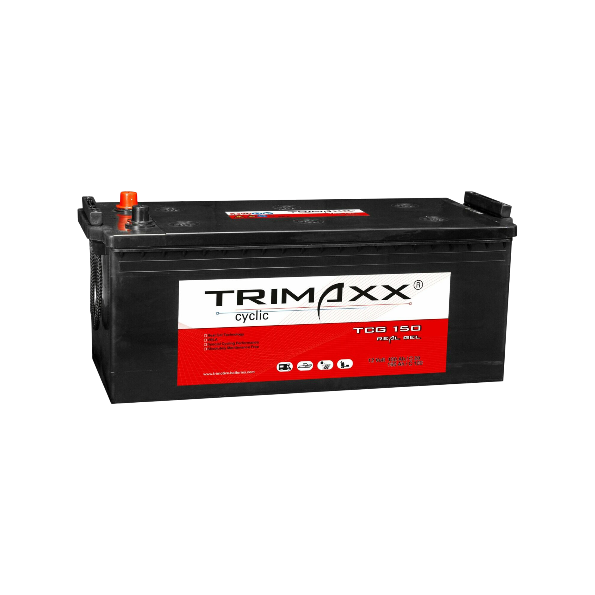 TRIMAXX cyclic "Real-GEL" TCG 150 absolut wartungsfrei, verschlossen, VRLA 12V 150Ah(C20)