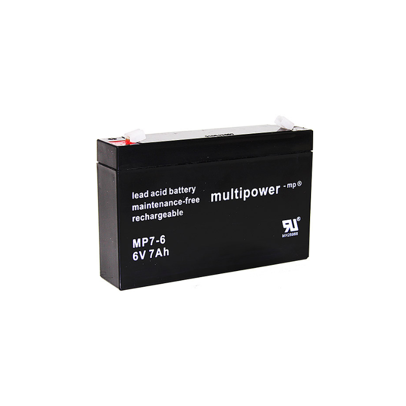 MULTIPOWER MP7-6 AGM Akku Pb 6V 7Ah 4,8mm Fastonstecker