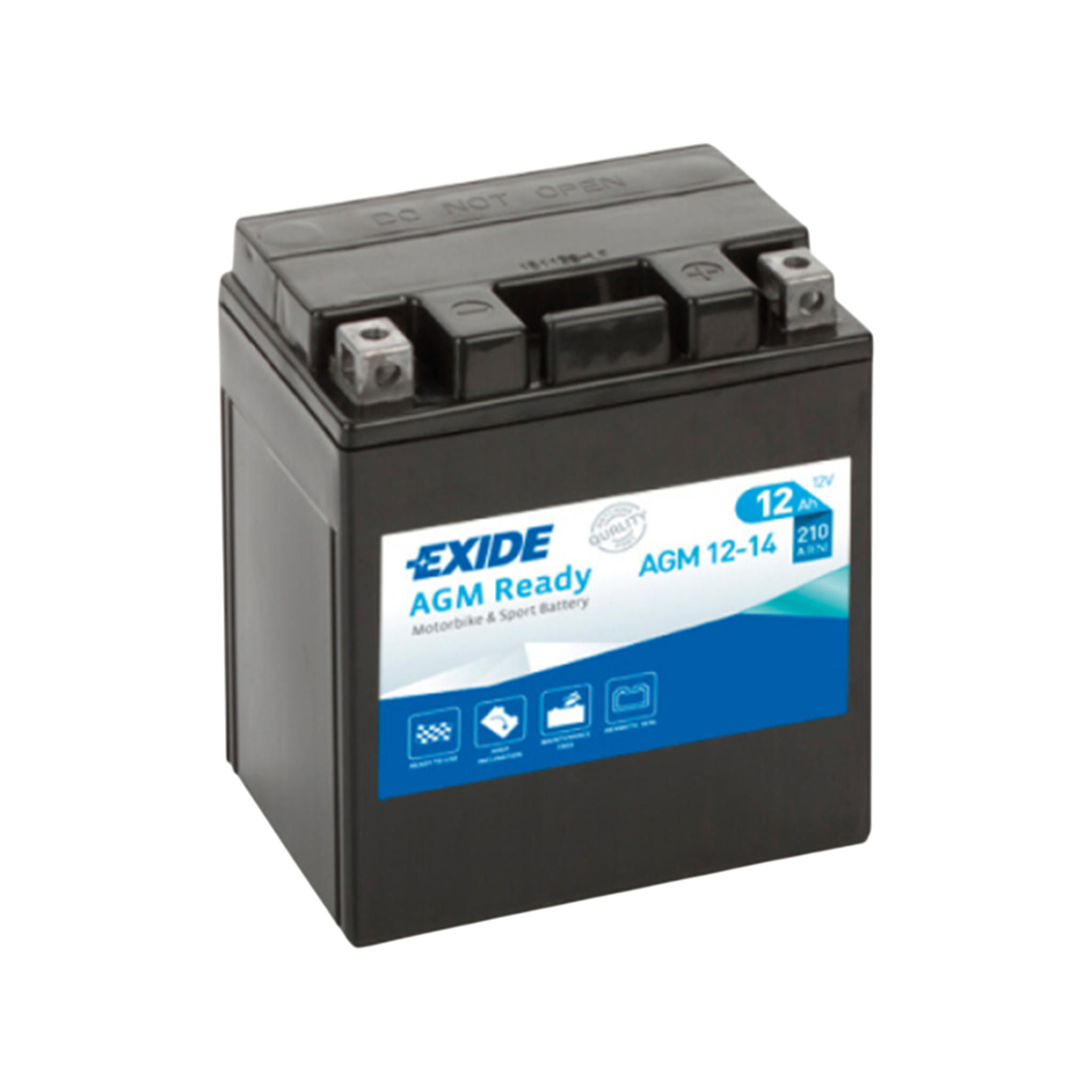 EXIDE AGM12-14.1 12V 12Ah 210A (EN) -/+ Motorradbatterie WF
