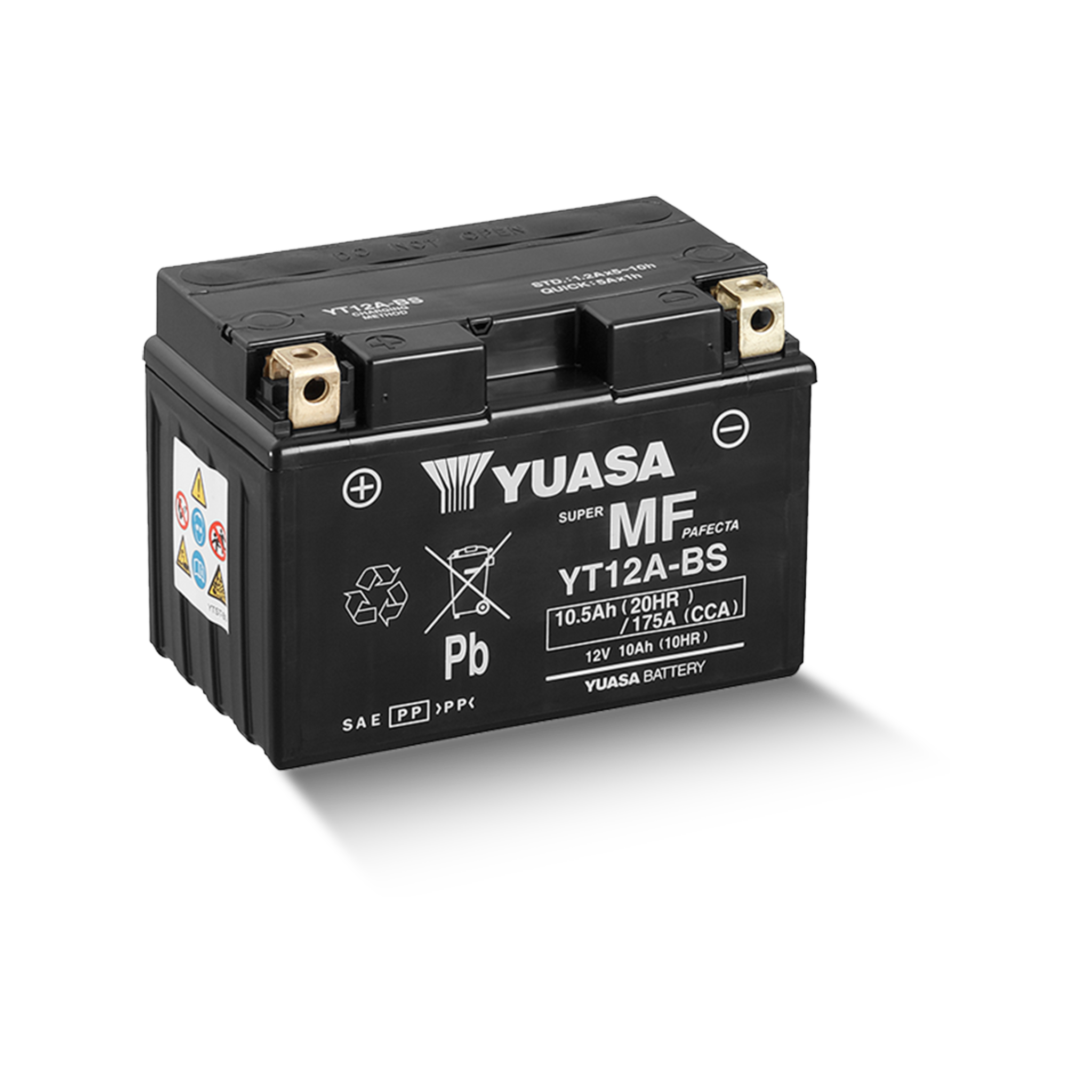 YUASA YT12A-BS CP 12V 10,5Ah/C20 - 175A (EN) Motorradbatterie WF