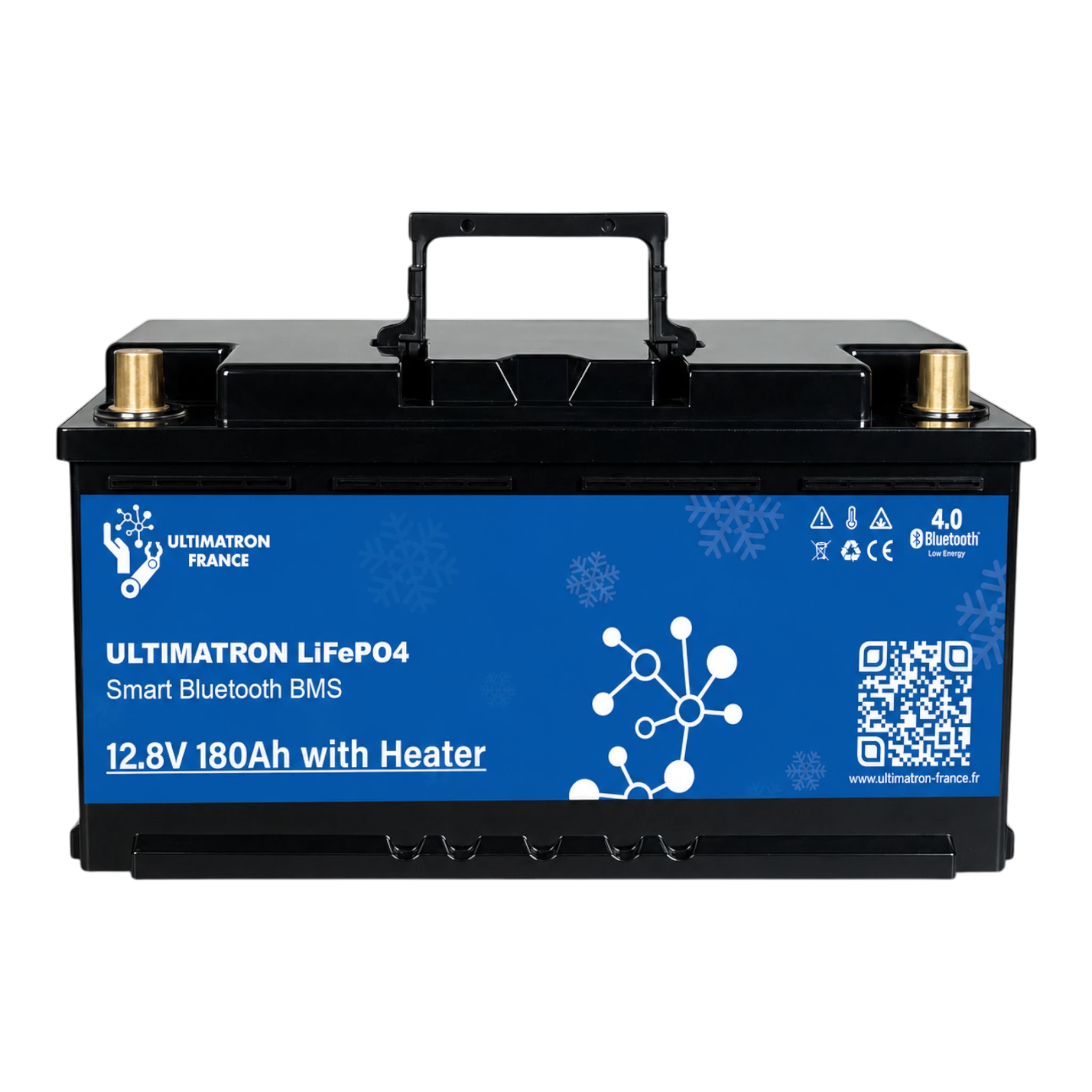 Ultimatron Lithium Batterie ULS-12-180H LiFePO4 12.8V 180Ah Smart BMS mit Bluetooth  Wohnmobil Untersitzbatterie mit HEIZUNG