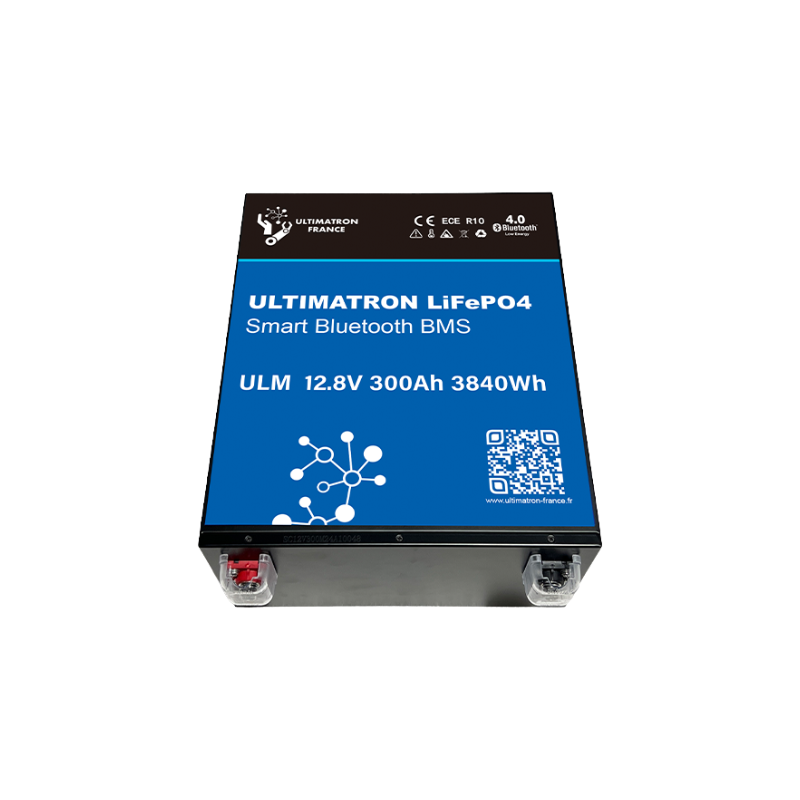 ULM-12-300 Ultimatron Lithium Batterie LiFePO4  12.8V 300Ah Smart BMS with Bluetooth  Wohnmobil Untersitzbatterie 3840Wh
