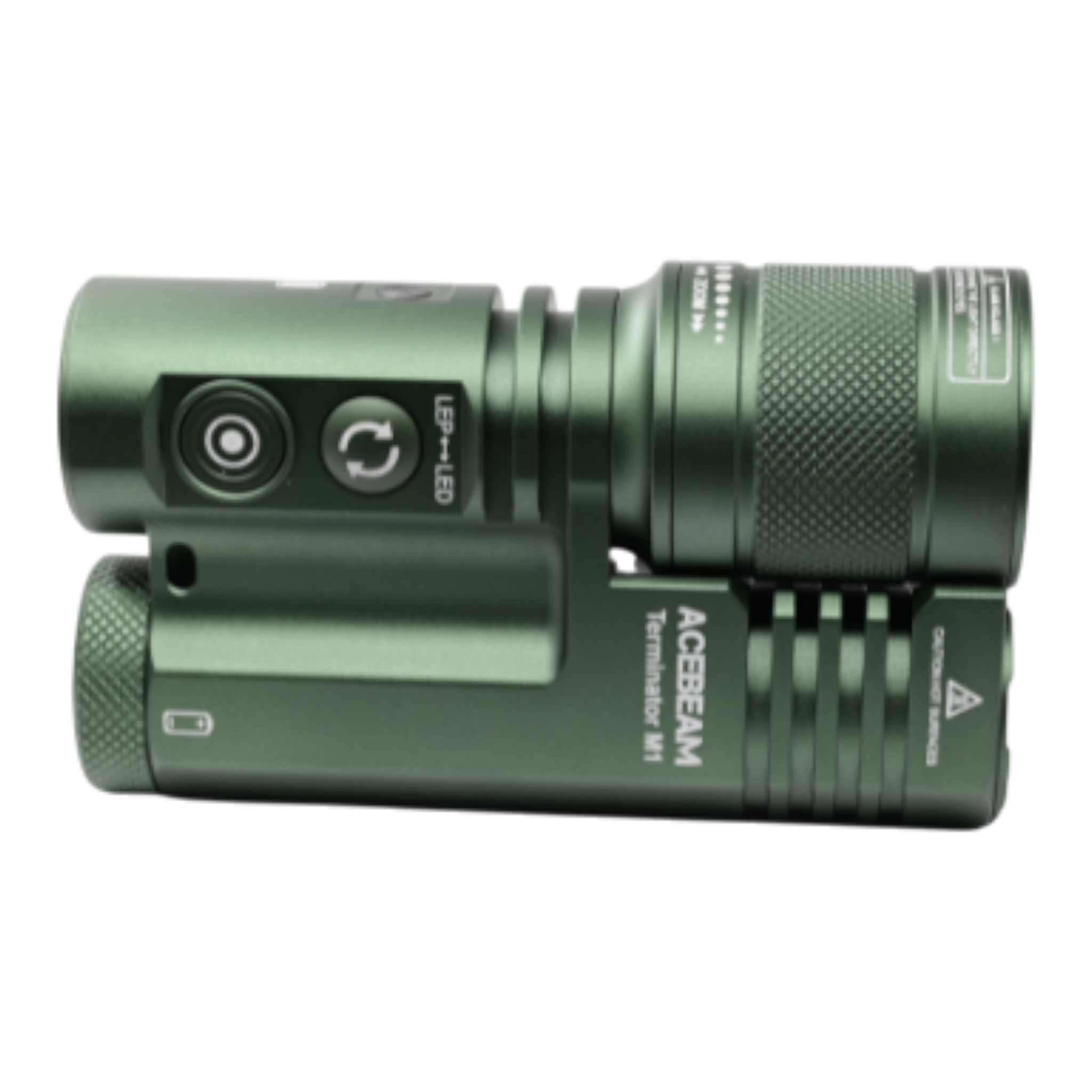 ACEBEAM Terminator M1 Dual LEP-Laser und  LED-Taschenlampe, 3.500 Lumen, zoombarer  Scheinwerferstrahl, 6.500K, Grau oder Desert Sand