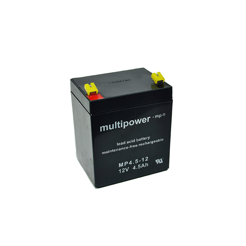 MULTIPOWER MP4.5-12 AGM Akku Pb 12V 4,5Ah 4,8mm Fastonstecker