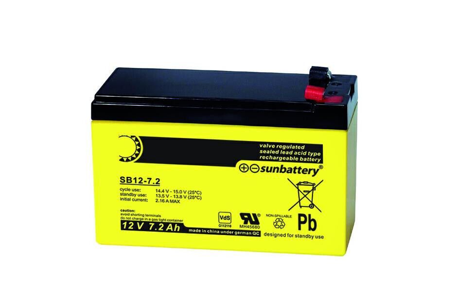 SUN SB12-7,2 AGM Akku 12V 7,2Ah VdS | SB12-7,0V0, GP1272F1, MP7,2-12