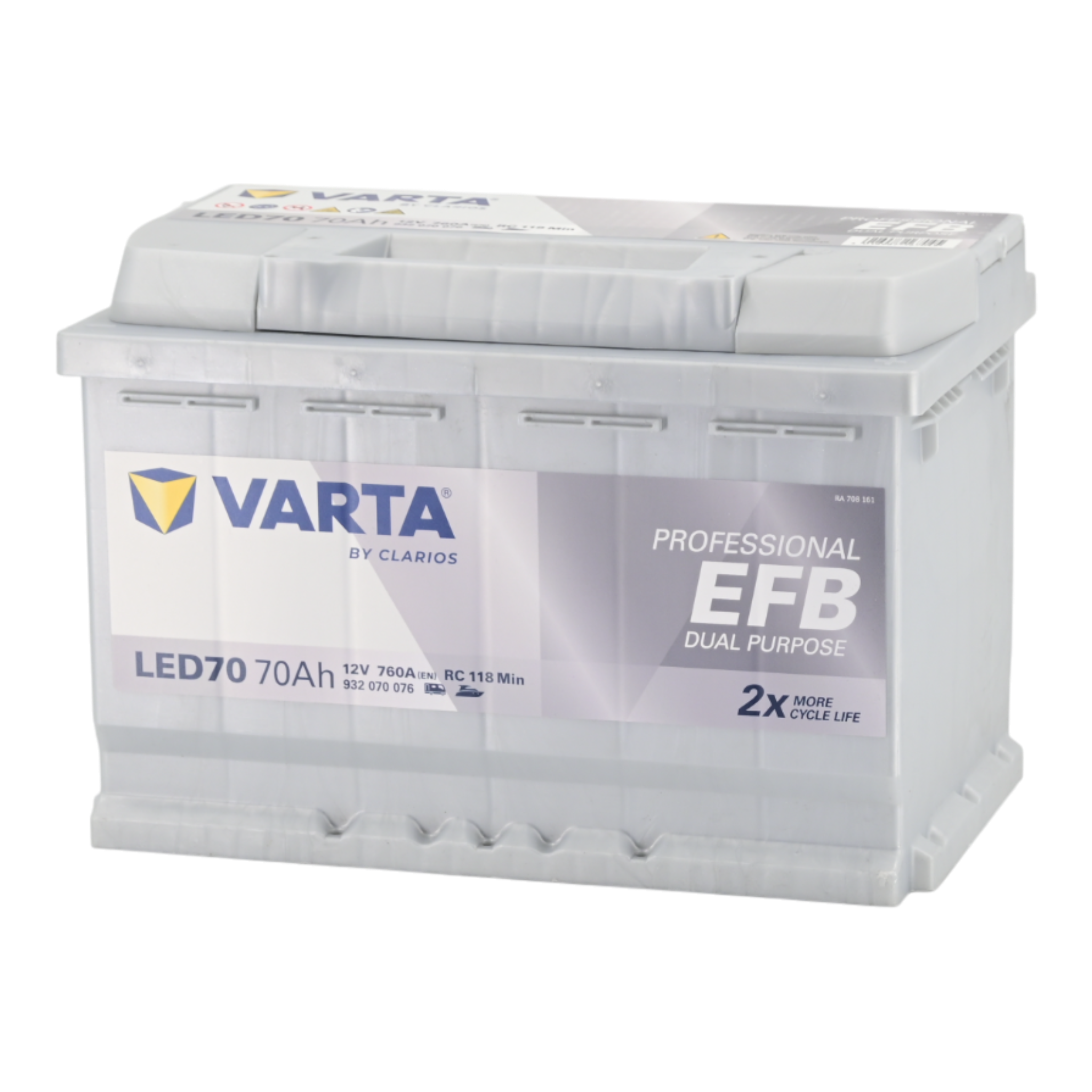 VARTA Professional Dual Purpose EFB 930070076 / LED70 EFB 12V 70Ah (EN) 760A (EN)