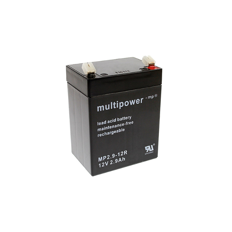 MULTIPOWER MP2.9-12R AGM Akku 12V 2,9Ah 4,8mm Fastonstecker