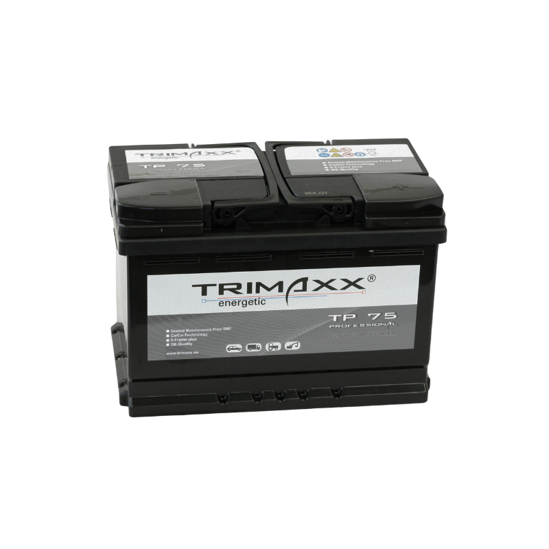 TRIMAXX energetic "Professional" TP75 pro Starterbatterie 12V 75Ah/C20 - 680A(EN)