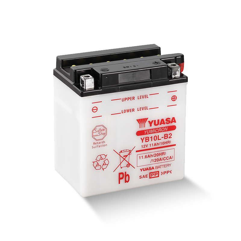YUASA YB10L-B2 12V 11,6Ah/C20 - 120A (EN) Motorradbatterie
