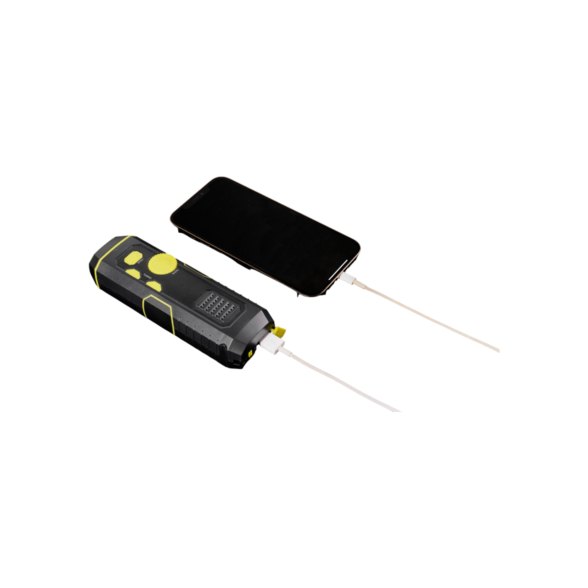 XCell Dynamo Taschenlampe FM Radio, Alarm, USB-A Notstromfunktion