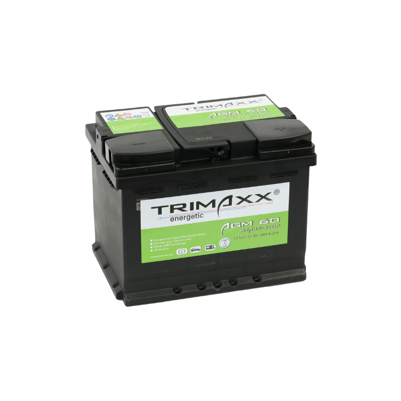 TRIMAXX energetic "Professional Start-Stop  AGM" AGM 60 Starterbatterie 12V 60Ah/C20 - 680A(EN)