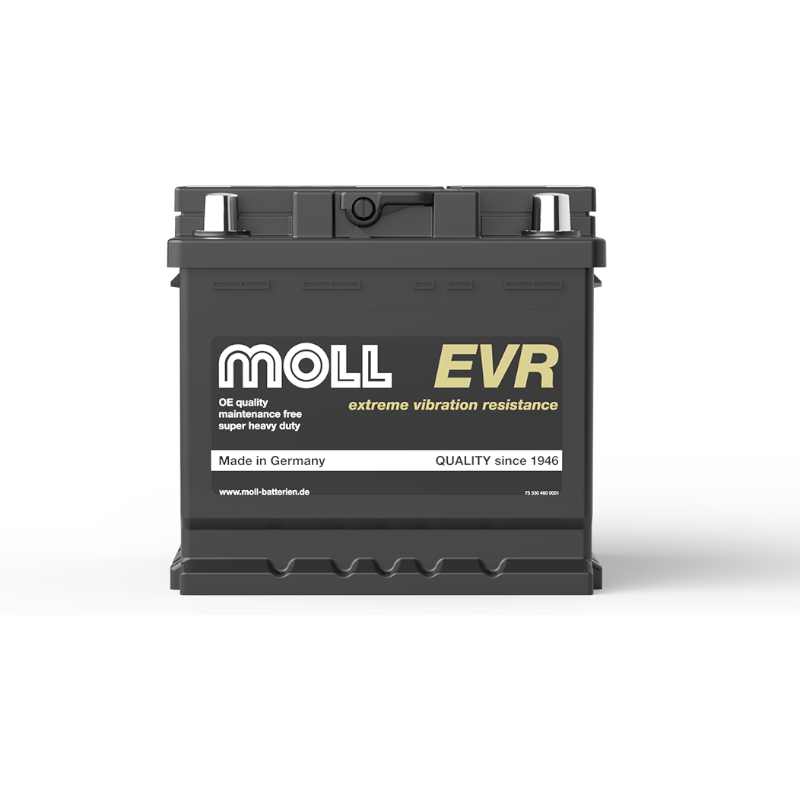 MOLL 88040  EVR - Rüttelfeste Starterbatterie "MADE IN GERMANY" 12V 40Ah(20h) 300A(EN)