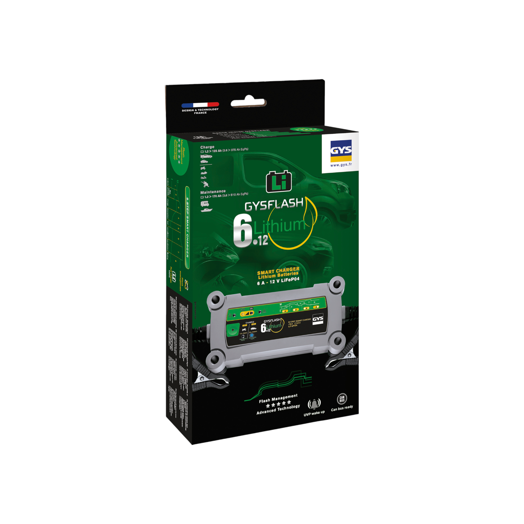 GYSFLASH 6.12 LITHIUM/LiFePo4  Ladegerät 12V 6A