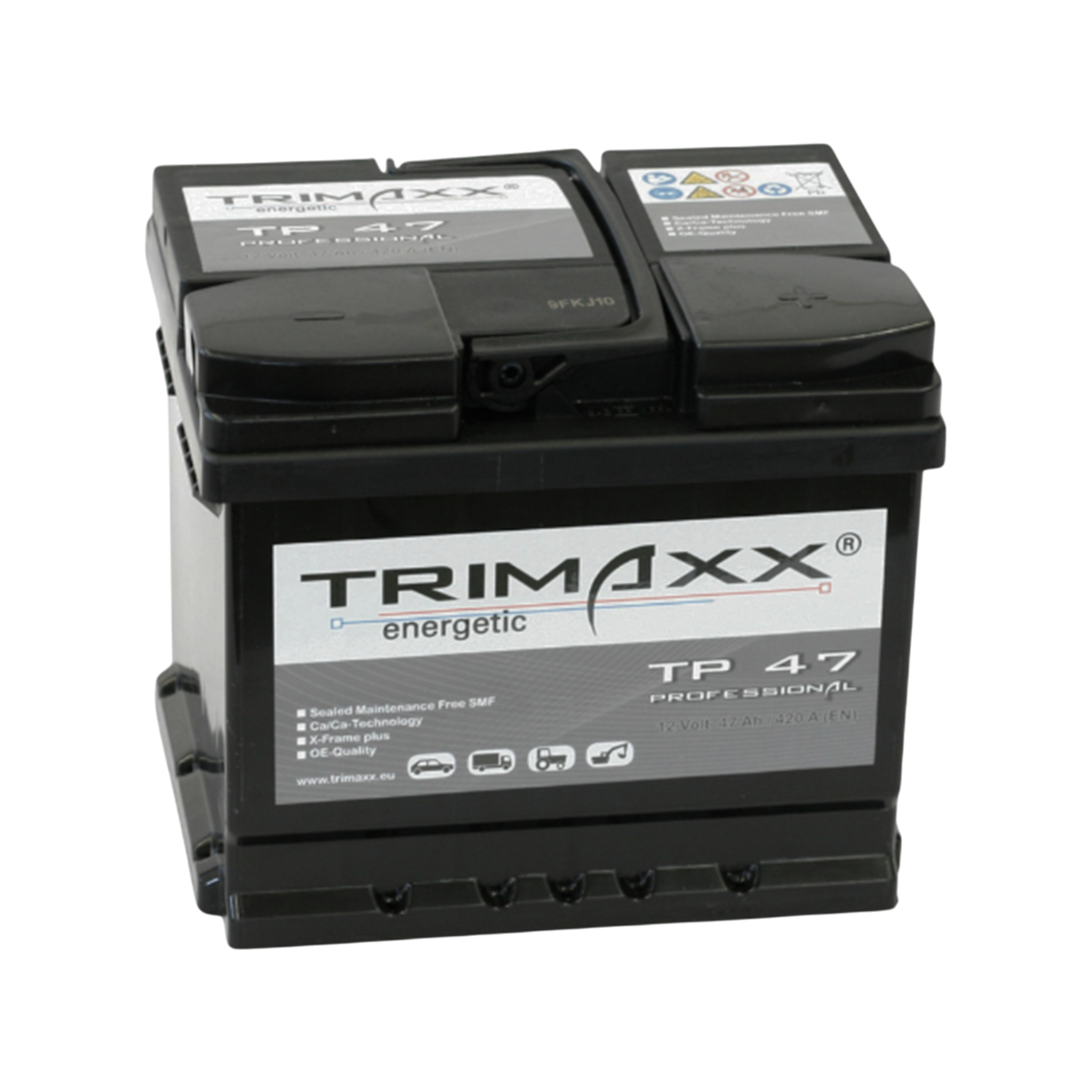 TRIMAXX energetic "Professional" TP47 pro Starterbatterie 12V 47Ah/C20 - 450A(EN)